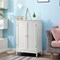 2-Door Freer-Standing Bathroom Storage Organizer Cabinet with Shelf Perfect for Living room or Bedroom